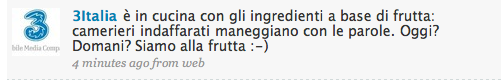 messaggio twitter 3 Italia messaggio twitter 3 Italia