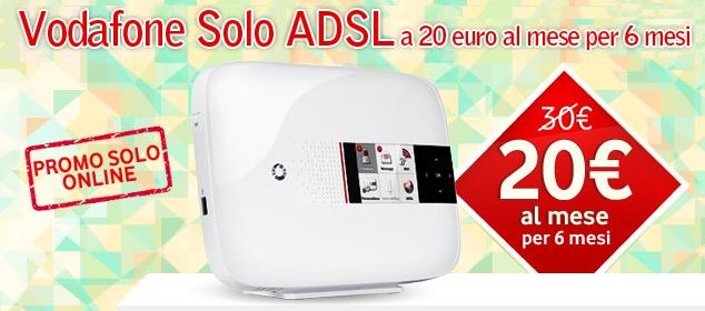 Vodafone Solo ADSL in promozione esclusiva online