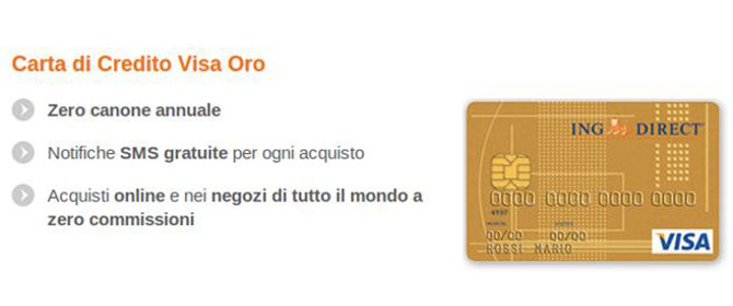 Carta Visa Oro Ing Direct La Carta Di Credito Gratuita Per